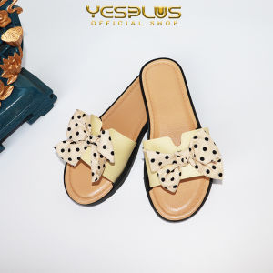 Sandal Slip On Selop Wanita Motif Pita Polkadot Elastis Anti Slip Dan Empuk Bahan PCU 1899