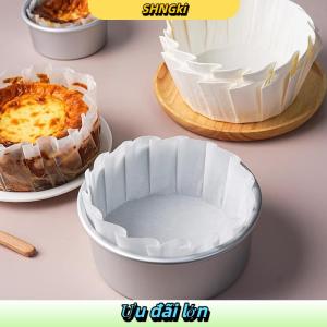 SHNGki Basque Cheesecake dầu Khay giấy có thể gập lại khuôn bánh dùng một lần phát hành Mousse bánh Giấy nướng dầu bằng chứng cạnh giấy
