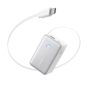 Anker Nano Powerbank 10000mAh 45W Power Bank Portable Charger with Built-in Retractable USB-C Cable Fast Charging A1638