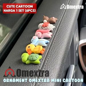 Pajangan dashboard mobil Omextra Ornamen mini lucu pajangan meja Pintu Mobil Car Dashboard Ornament Pajangan mini cartoon Pajangan buah