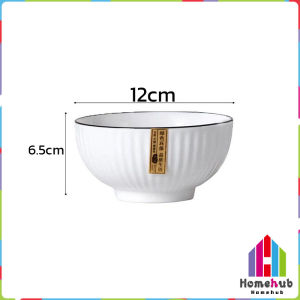 HB Japanese Ceramic Serving Bowl 5/8/10inch Soup Bowl Plate Salad Mixing Bowl