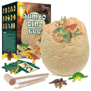 【MQLITTLESHOP】Dinosaur Egg Toys Dino Eggs with 12 Dinosaur and Digging Tool STEM Archaeology Paleontology
