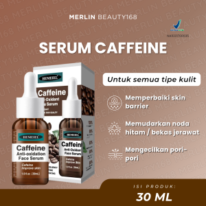 HEMEIEL - Serum Caffeine Memperbaiki Kulit Akibat Sinar Matahari Cocok Untuk Semua Jenis Kulit Masalah Wajah Kusam Kemerahan dan Pori Besar yang Serius Maka di Rekomendasikan Pakai Pagi dan Malam Hari Secara Rutin