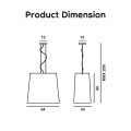 [KLS Lighting] Foscarini Pendant Light Mega Kite Pendant Lamp Kevlar Thread & Yellow. 