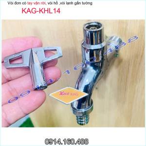 Vòi lạnh gắn tường KAG-KHL14 tay khóa Vòi hồ tưới vườn kiểu Nhật D21 xả nước mạnh sử dụng tốt