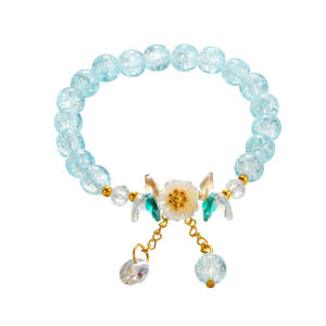 🔥1Pcs Popcorn Crystal Beaded Bracelet Simple Versatile Bright Transparent Bracelet LovelylifeFu👍