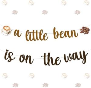 Coffee Bean Baby Shower Decorations Banner A Little Beans Is On The Way Banner Baby Is Brewing Decor Coffee Beans and Coffees Decoration for Coffees Theme Baby Shower Gender Reveal Party Supplies