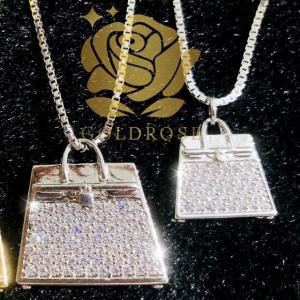 Kalung Titanium Tas Nikita mirzani Lapis Emas 18k ANTI KARAT kalung mewah perhiasan wanita aksesoris
