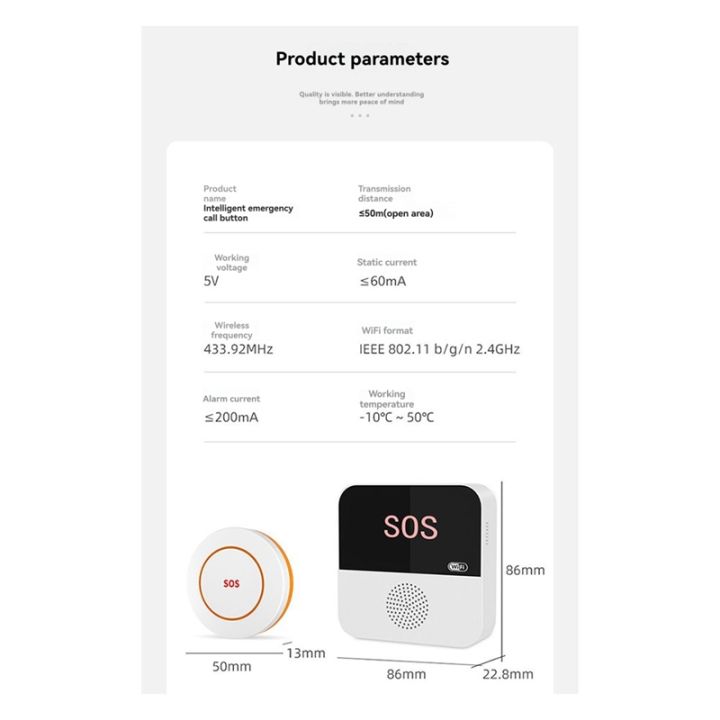 Tuya Smart WiFi SOS Emergency Call Button for Elderly Medical Alert ...