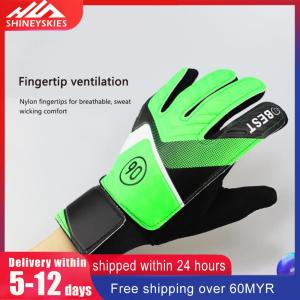【New Arrival】 Soccer Goalie Gloves Latex Support Football Match Gloves Full Finger Protection Anti-Slip Waterproof Breathable for Kids Adults
