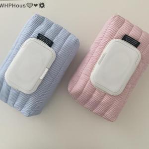 WP💓💛💖 New Striped Quilted Wet Wipe Pouch Portable Pull Out Tissue Bag Multipurpose Wet Tissue Case Living Room Organizer