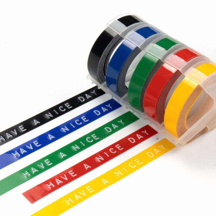 3D Emboss Label Tape for Dymo, CIDY, Motex Label Maker 9mm Office ...