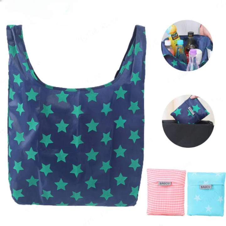 Portable Foldable Shopping Bags Travel Grocery Supermarket Shop Bags  Reusable Outdoor Storage Bags Lazada PH