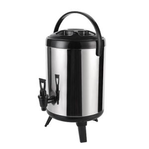 SG Stock Supply 6L-12L Stainless Steel Thermal Beverage Dispenser with Foldable Legs and Double-Layer Insulation Lid