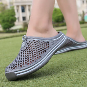 [Free Shipping] 2025 Large Size Breathable Mens Outdoor Closed-Toe Clogs Beach Slippers Mens Casual Sandals