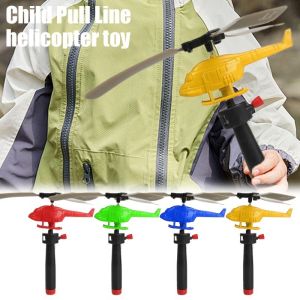 MINI DIY ASSEMBLY ดึงสายเฮลิคอปเตอร์ Fly ของเล่นกลางแจ้ง/วาดเชือก Take-off เครื่องบินรุ่น Parent-Child Interaction เกม Props