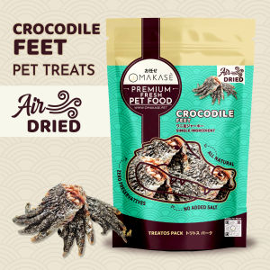 OMAKASE AIR DRIED Crocodile Feet Dog & Cat Single Ingredient Dehydrated Pet Treats