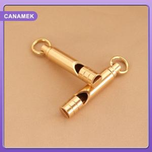 【CANAMEK】 Multifunctional Brass Emergency Survival Whistle Portable Keychain Outdoor Tools Training Whistle For Camping Hiking