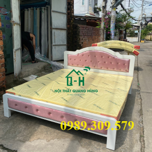 GIƯỜNG SẮT HỘP VUÔNG 5X10 CAO CẤP - SẮT DÀY - SỬ DỤNG LÂU DÀI
