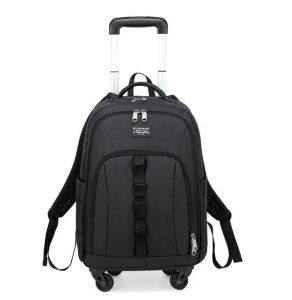 Men travel Trolley backpack bag women carry on luggage backpack bag on wheels wheeled backpack Oxford Travel Rolling Baggage Bag