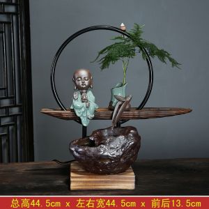 Decorative Accessories Water Fountain Indoor Water Feature Decorative Items Display Home Ornament Atomization Humidification Fortune Zen Ornament Decorative Accessories Water Fountain Indoor Desktop Decoration Accessories