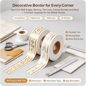 Self Adhesive Skirting Board Baseboard Sticker Wall Sticker Skirting Sticker Wall Border Trim Wall Moulding Peel And Stick Edge Protector Window Sill Wall Corner Tile Border Waist Line Home Decor