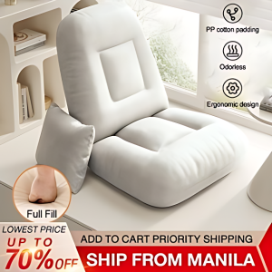 Microfiber Leather Lazy Sofa Chair – Adjustable Backrest Ideal for Dorm Balcony Living Room
