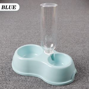 Pet Cat Dog bowl 2 in 1 Feeder Bowl / Drinking Bottle Full Set Puppy Kitty Food Bowls Water Bowls