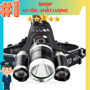 Đèn pin đội đầu Headlight T6 3 bóng - Trắng T6 ( NPD )