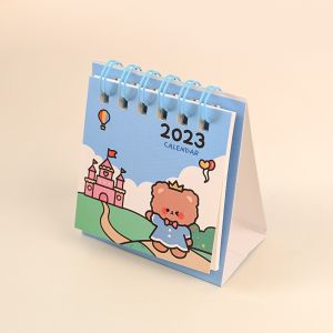 【Free Shipping】Mini Cute Cartoon 2023 Calendar Creative Portable Desktop Calendar Student Portable Note Decoration