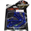 HENG BOLTS POPULAR ORIGINAL REAL TITANIUM ( LASER PRINT) 6 MM BLUE BOLTS (SOLD PER PIECE). 