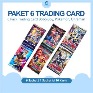 Paket 6 Trading Card Kartu Mainan Trading Anak
