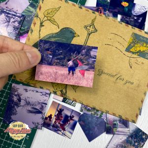 [Bộ 40 ảnh Sticker] trang trí album làm thiệp sổ tay handmade. Style cuộc sống & hoài niệm. Chất giấy đẹp vintage