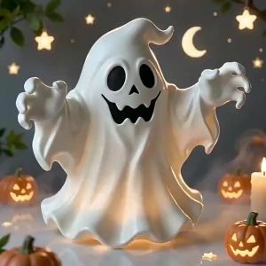 Halloween Spooky Ghost Ornaments PVC Vinyl Ghost Gnome Creative Desktop Decoration Party Gift
