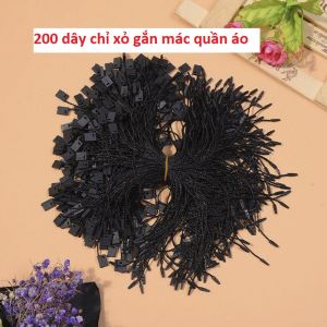 combo 200 sợi dây chỉ dù gắn mác hàng hóa mác quần áo dây đen
