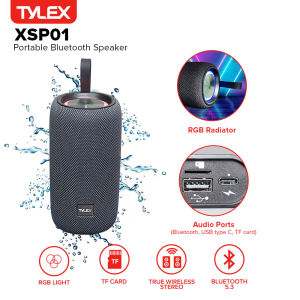 TYLEX XSP01 Portable Bluetooth Speaker with RGB Light 5.3 Bluetooth TWS Connection TF Card Splash Proof Protection
