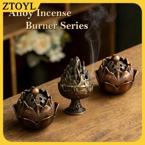 ZTOYL Vintage hợp Kim Hương Burner Stick chủ ba chân Rỗng ra mini Gỗ đàn hương Lư Hương Burner trang trí nhà