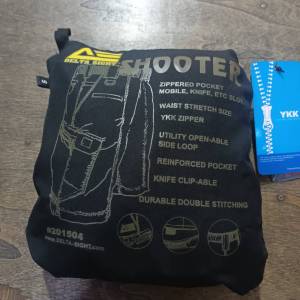 DELTA SIGHT SHOOTER TACTICAL SHORTS BLACK 100% POLY-COTTON ZIP YKK กางเกงผ้าแห้งไว ผ้าเบา Made in THAILAND Tec40store ไรท์สาระกับครูแว่น