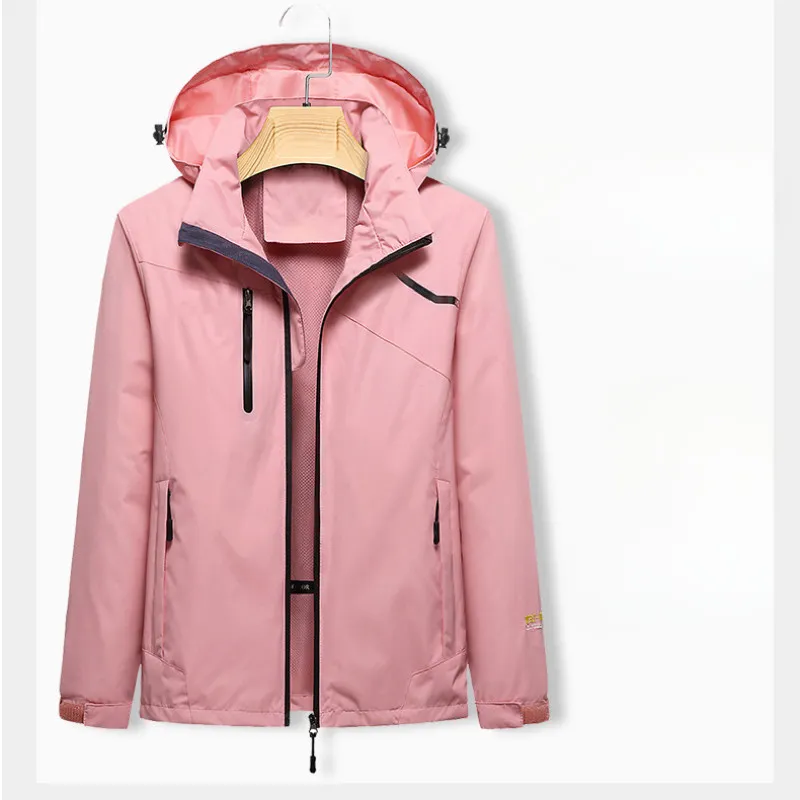 S-5XL Women Men Trench Rain Jacket Outdoor Water Proof Short