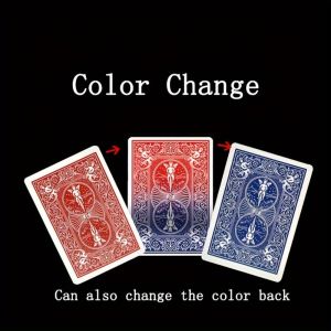 CEMOMEF Change Color Card Color Change Blue Change Red Close Up Changing Color Card Card Magic Props Fun Deck Magic Tricks Card Valentines Day Surprise