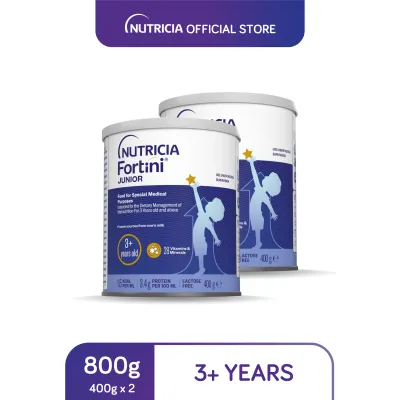 Fortini Junior 3+ Energy Nutrient Dense Oral Nutrition Supplement for Dietary Management of Malnutrition for Children Above 3 Years Old 800g (400g x 2)