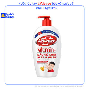 Nước Rửa Tay Lifebuoy Bạc Bảo Vệ 450g/444ml Kháng Khuẩn Hiệu Quả Bảo Vệ Sức Khỏe Gia Đình