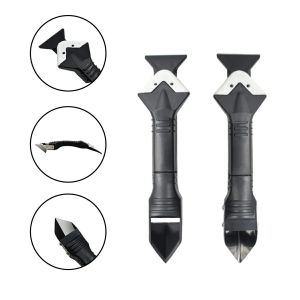 Bộ Dụng Cụ Cạo Keo Dán Kính / Góc Cạnh Bằng Silicone 5 Trong 1