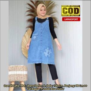 LAPAKSPORT ROK OVERALL SAFIA ROK OVERAL JEANS DENIM OVERALL RAWIS OVERALL DENIM OVERALL SNOW