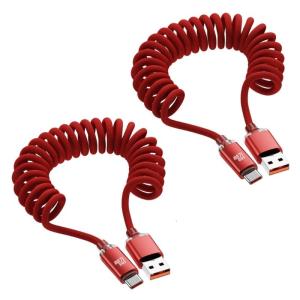 Mịn Mùa Xuân Thiết Kế USB Một Để USB C điện vào nhanh Cáp 120W Mạnh Mẽ Nylon Bện Xây Dựng Cho Điện Thoại Và Các Thiết Bị