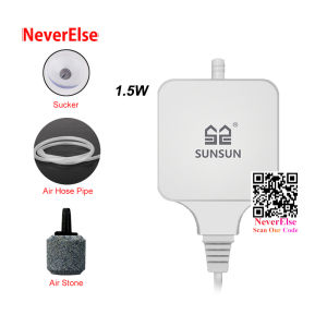 Mini Air Pump With hang sucker for small aquarium fishtank on table Small Size Aquarium Air Pump Oxygen Pump silent low sound Fishtank Air Compressor Bubble stone bubble for Mini Aquarium Sucker Suction Cup or Hang Hook Very Silent Quiet for bedroom