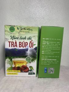 Trà búp ổi nấm linh chi Bảo Khang hộp 40 gói trà giảm cân giảm mỡ thải độc gan ổn định huyết áp