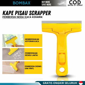 Kape Pengerok Cat Stiker Lem Lakban Stainless Dengan Gagang Simple Portable Scraper Multifungsi