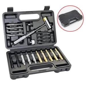 21Pcs Roll Pin Punch Set Dual-sided Brass Hammer Professional Gunsmithing Punch Tools Portable Hand Tools Kit Maintenance