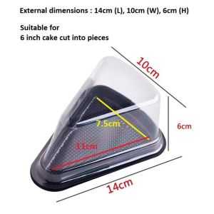 50Pcs Triangle Cake Box Single Slice Cake Container Box For Cake 【6/8Inch】